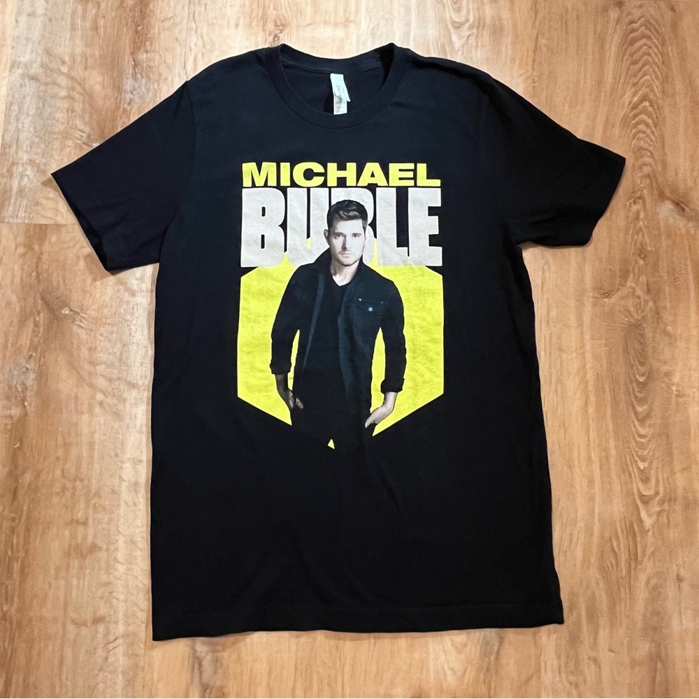Michael Bublé Black and Yellow Graphic Tee
